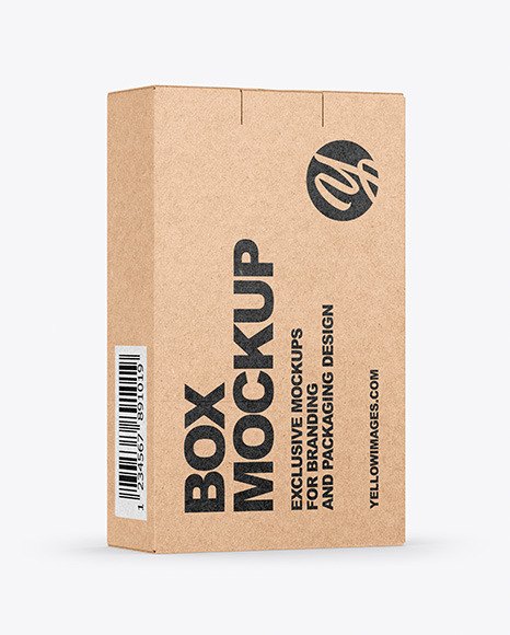 Download Kraft Box Mockup In Box Mockups On Yellow Images Object Mockups