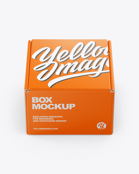 Download Paper Box Mockup In Box Mockups On Yellow Images Object Mockups PSD Mockup Templates