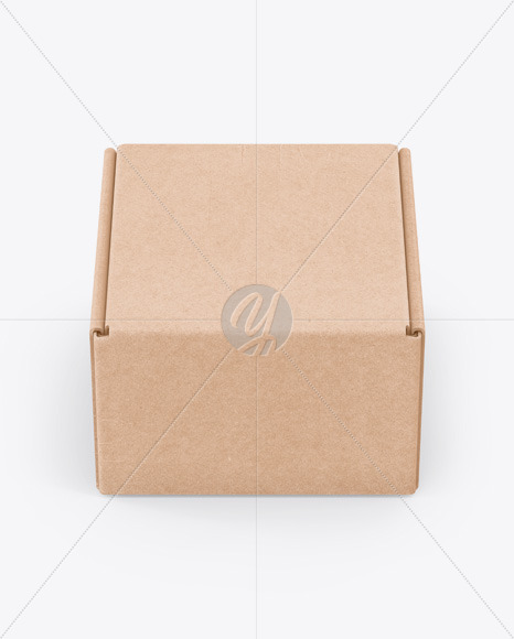 Download Kraft Box Mockup In Box Mockups On Yellow Images Object Mockups PSD Mockup Templates