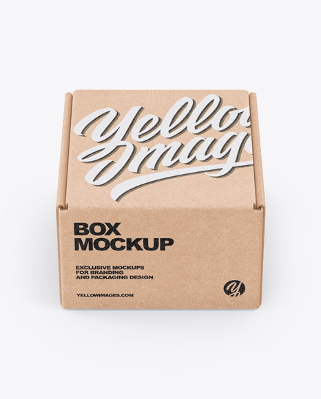 Download Kraft Box Mockup In Box Mockups On Yellow Images Object Mockups Yellowimages Mockups