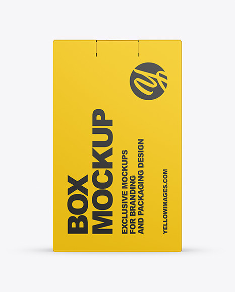 Paper Box Mockup In Box Mockups On Yellow Images Object Mockups