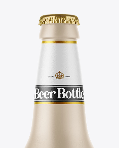 Ceramic Beer Bottle Mockup PSD #2
