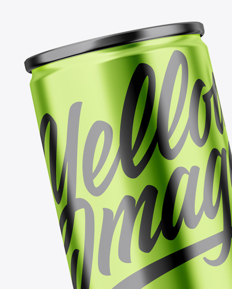 Two Glossy Metallic Cans Mockup PSD #1
