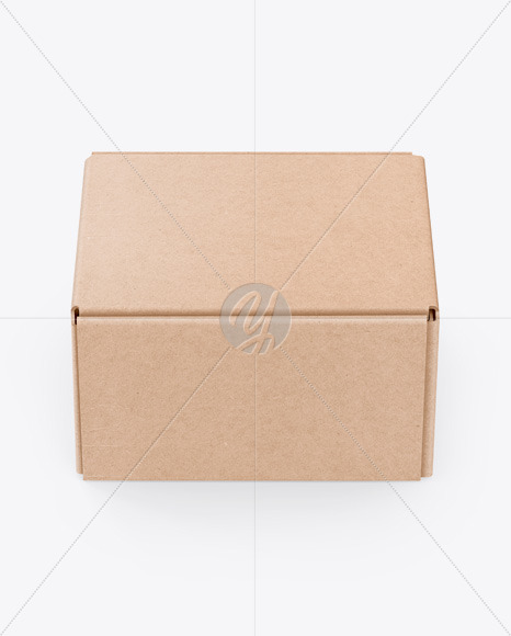 Kraft Box Mockup In Box Mockups On Yellow Images Object Mockups