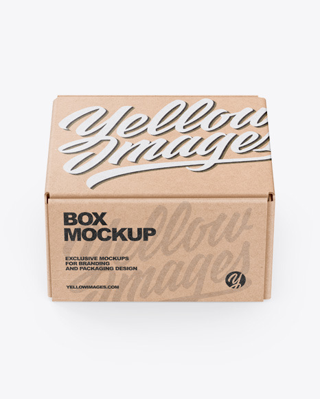 Download Kraft Box Mockup In Box Mockups On Yellow Images Object Mockups Yellowimages Mockups