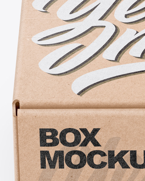 Download Kraft Box Mockup in Box Mockups on Yellow Images Object Mockups