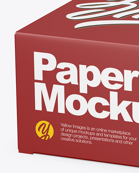 Download Paper Box Mockup In Box Mockups On Yellow Images Object Mockups PSD Mockup Templates