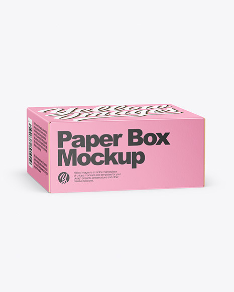 Download Paper Box Mockup In Box Mockups On Yellow Images Object Mockups