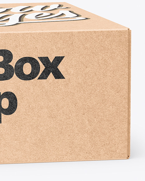 Kraft Box Mockup PSD #1