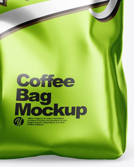 Download Metallic Coffee Bag Mockup In Bag Sack Mockups On Yellow Images Object Mockups