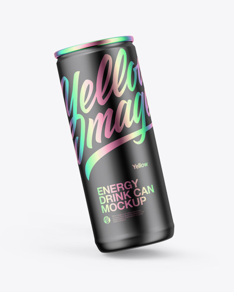 Matte Metallic Can Mockup PSD #2