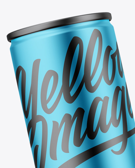 Matte Metallic Can Mockup PSD #1
