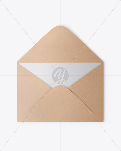 Kraft Envelope w  Postcard Mockup PSD #3