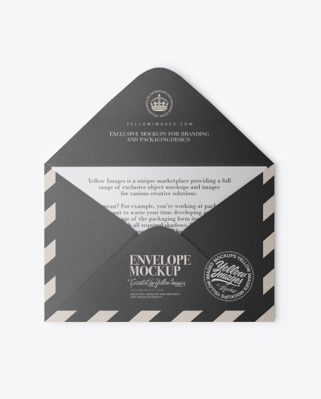 Kraft Envelope w  Postcard Mockup PSD #2