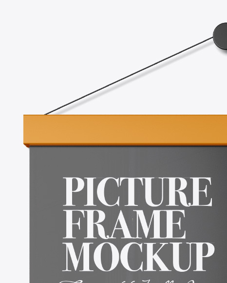 Download Glossy Picture Frame Mockup In Stationery Mockups On Yellow Images Object Mockups PSD Mockup Templates