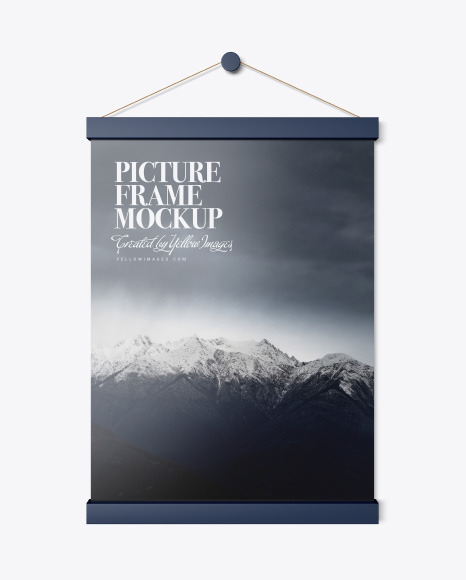 Download Glossy Picture Frame Mockup In Stationery Mockups On Yellow Images Object Mockups PSD Mockup Templates