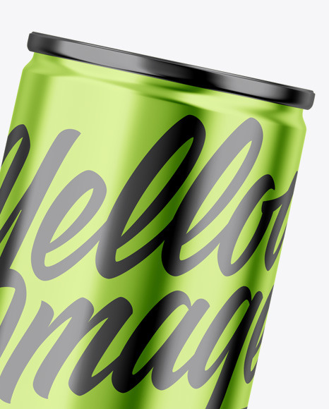 Glossy Metallic Can Mockup PSD #1