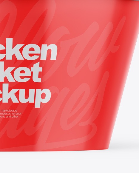 Download Glossy Bucket With Chicken Mockup In Bucket Pail Mockups On Yellow Images Object Mockups PSD Mockup Templates