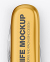 Metallic Pocket Knife Mockup