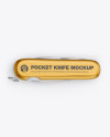 Metallic Pocket Knife Mockup