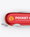 Metallic Pocket Knife Mockup