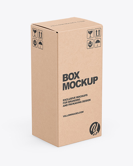 Download Kraft Box Mockup In Box Mockups On Yellow Images Object Mockups Yellowimages Mockups