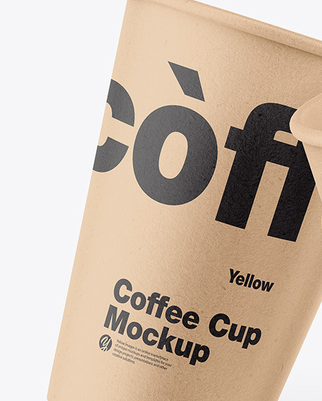 Kraft Coffee Cup Mockup PSD #6
