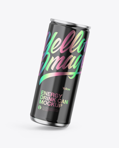 Metallic Can W  Glossy Finish Mockup PSD #2