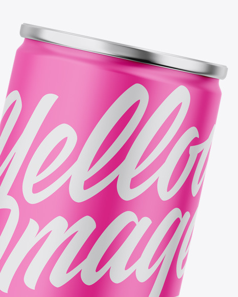 Metallic Can W  Matte Finish Mockup PSD #1