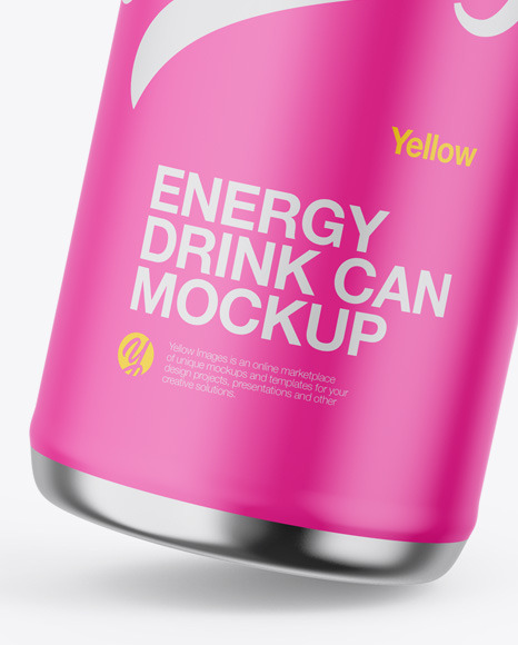 Metallic Can W  Matte Finish Mockup PSD #6