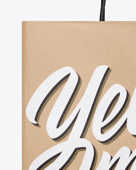 Download Kraft Shopping Bag W Rope Handles Mockup In Bag Sack Mockups On Yellow Images Object Mockups