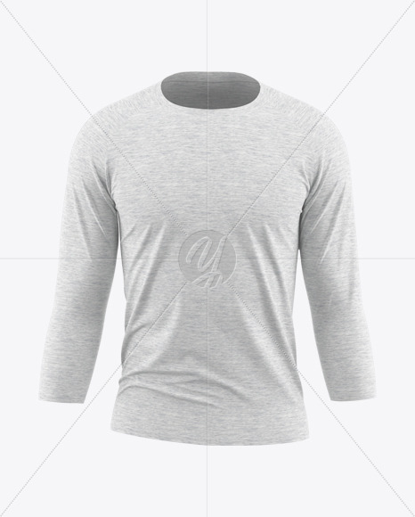 Download Melange Men S Raglan T Shirt 3 4 Sleeves In Apparel Mockups On Yellow Images Object Mockups PSD Mockup Templates