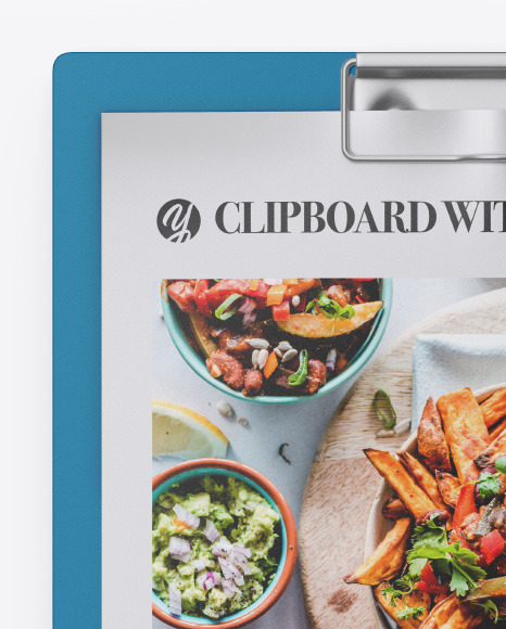 Plastic Clipboard w  Paper Mockup PSD #1