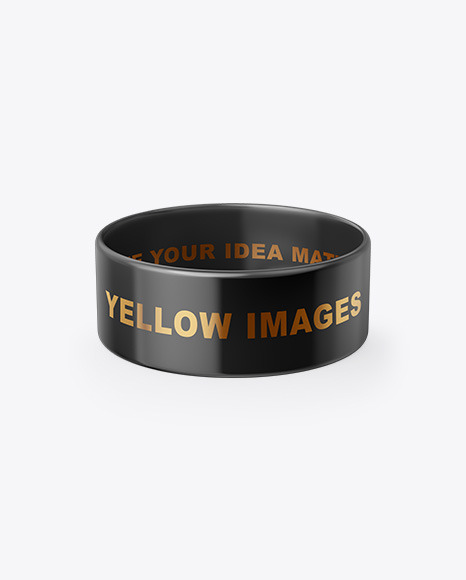 Download 1 Inch Glossy Wristband Mockup In Apparel Mockups On Yellow Images Object Mockups