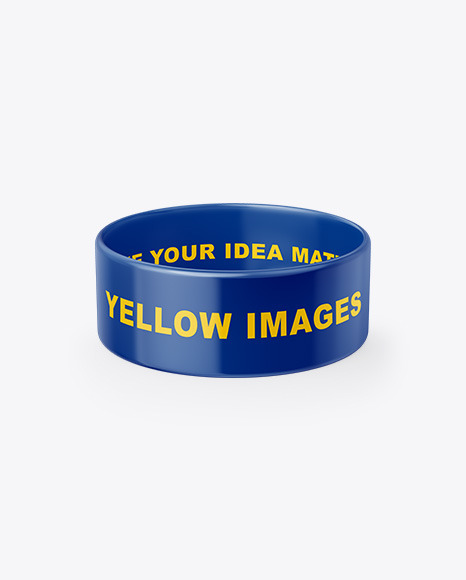 Download 1-Inch Glossy Wristband Mockup - Apparel Mockups