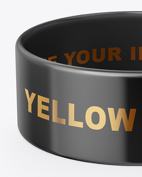 Download 1 Inch Glossy Wristband Mockup In Apparel Mockups On Yellow Images Object Mockups