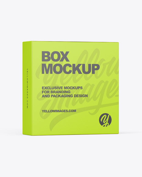 Paper Box Mockup In Box Mockups On Yellow Images Object Mockups