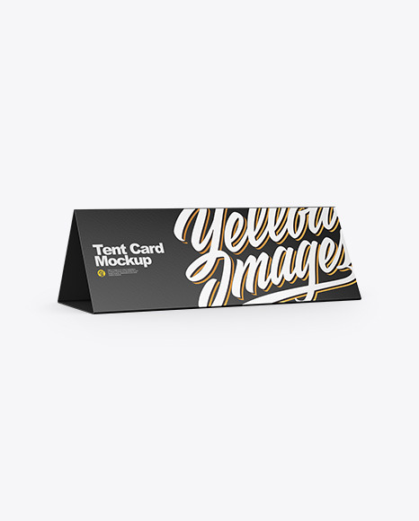 Download Name Tent Card Mockup In Stationery Mockups On Yellow Images Object Mockups PSD Mockup Templates