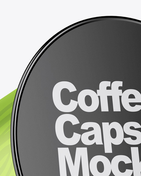 Glossy Metallic Coffee Capsule Mockup PSD #4