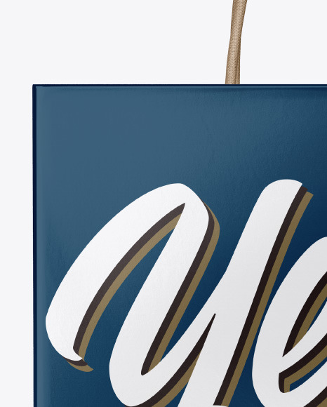Glossy Shopping Bag w  Rope Handles Mockup PSD #1