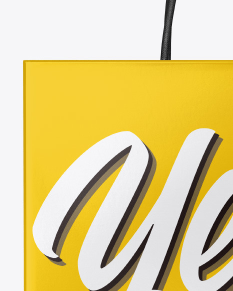 Glossy Shopping Bag w  Rope Handles Mockup PSD #7