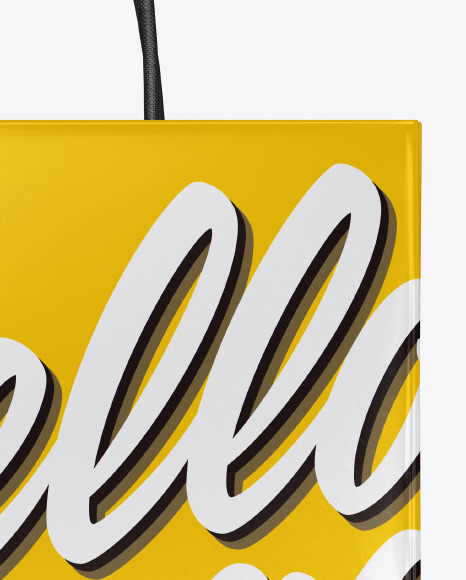 Glossy Shopping Bag w  Rope Handles Mockup PSD #5