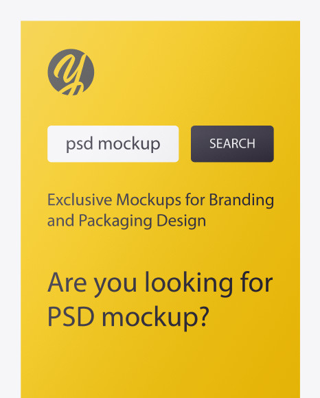 Plastic Stand Mockup PSD #1