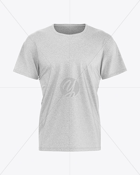 Melange Men S T Shirt Mockup In Apparel Mockups On Yellow Images Object Mockups