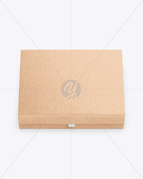 Download Gift Kraft Box Mockup In Box Mockups On Yellow Images Object Mockups PSD Mockup Templates