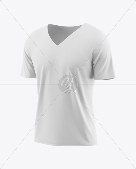 Download Men's Loose Fit V-Neck T-Shirt Mockup in Apparel Mockups ...