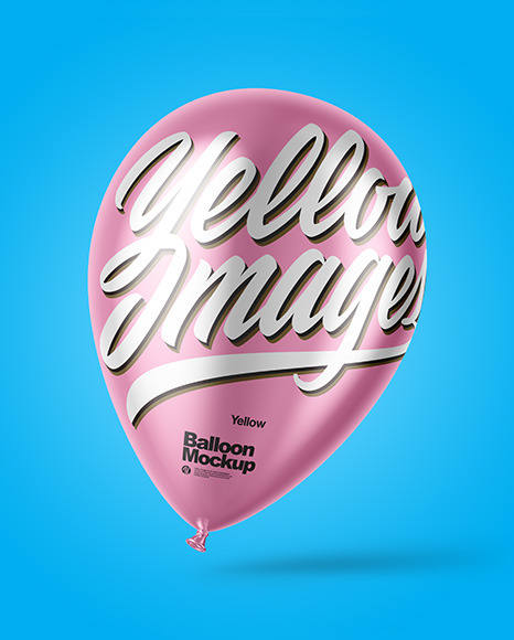 Download Metallic Balloon Mockup In Object Mockups On Yellow Images Object Mockups PSD Mockup Templates