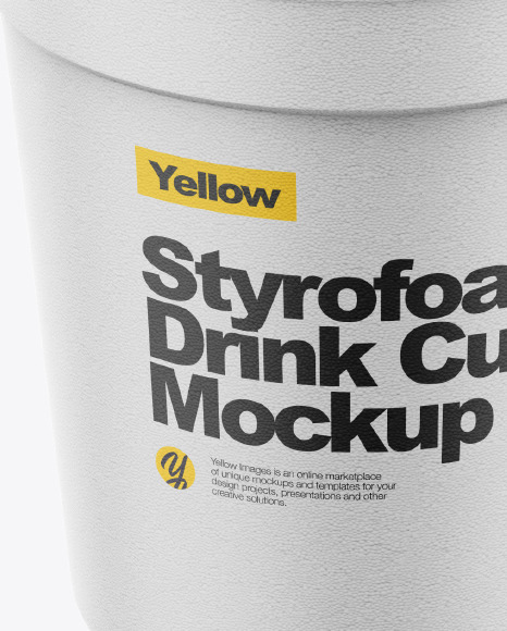 Download Styrofoam Cup With Splash In Cup Bowl Mockups On Yellow Images Object Mockups