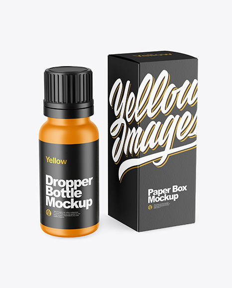 Matte Dropper Bottle with Box Mockup PSD #4