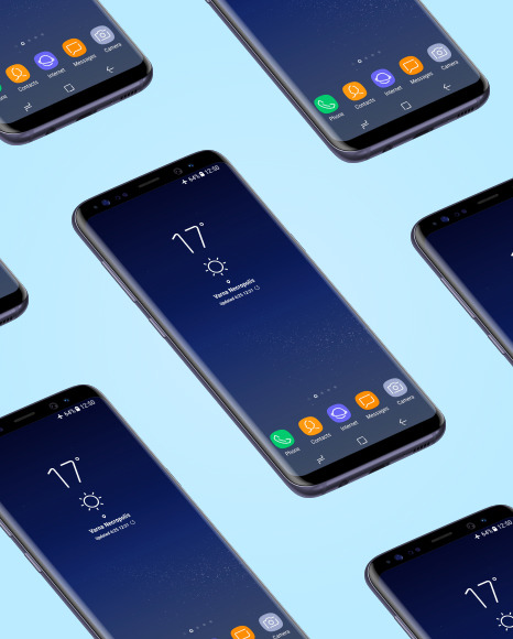 Orchid Grey Samsung Galaxy S8 Phone Mockup PSD #2